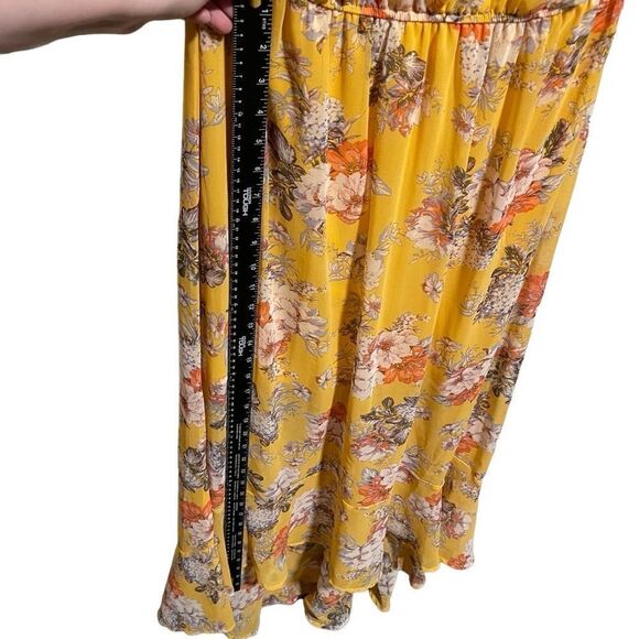 As U Wish- Women’s Yellow Floral High Low Dress, Size Large - Picture 9 of 11